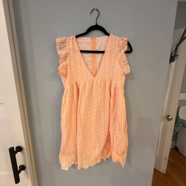Pink eyelet baby doll dress new with tags Amazon medium