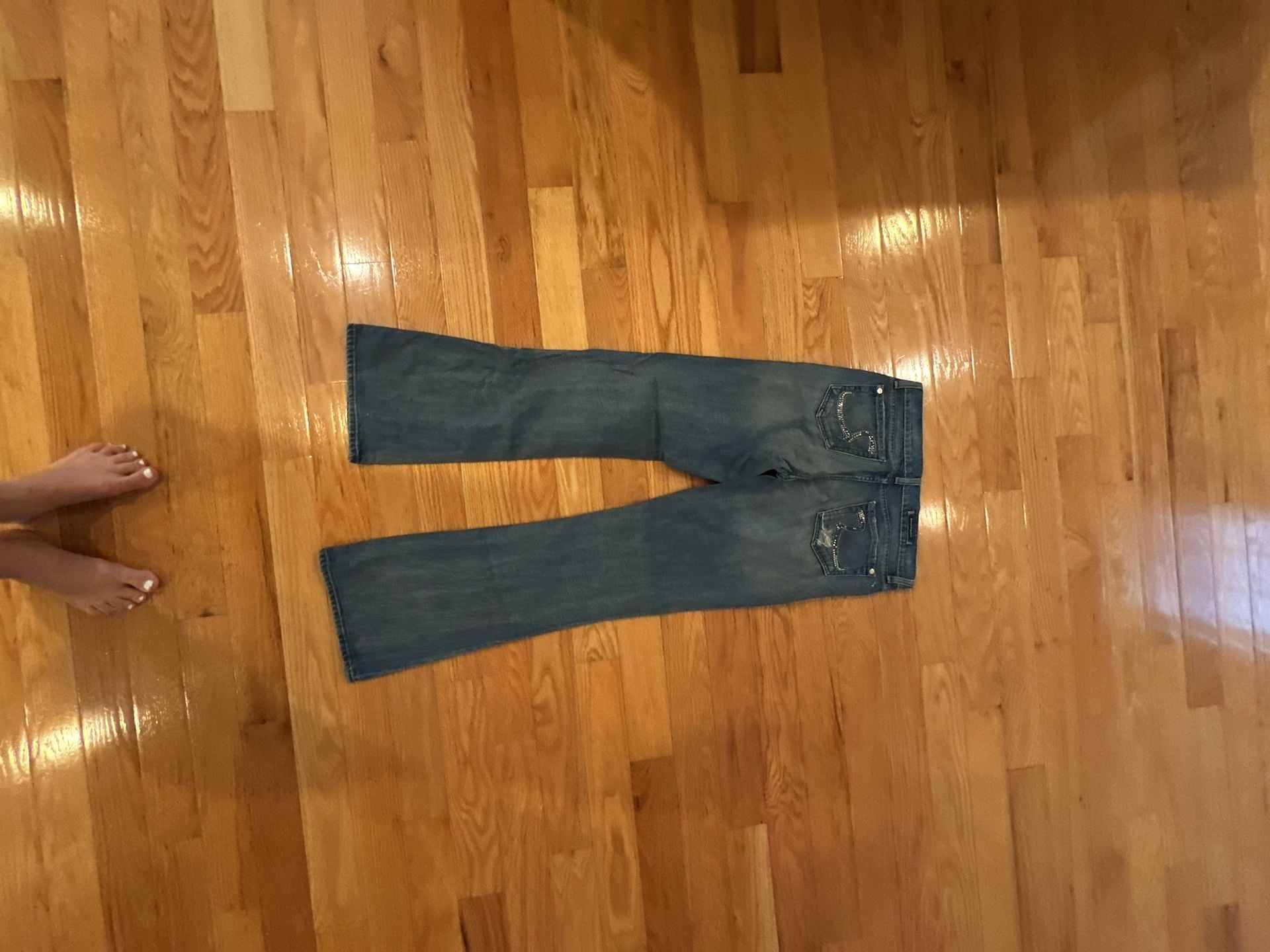 Rock & Republic Kasandra Low Rise Studded Bootcut Flare Jeans 3