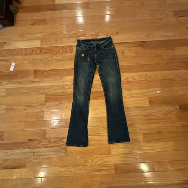 Rock & Republic Kasandra Bootcut Embellished Flap Pocket Jeans
