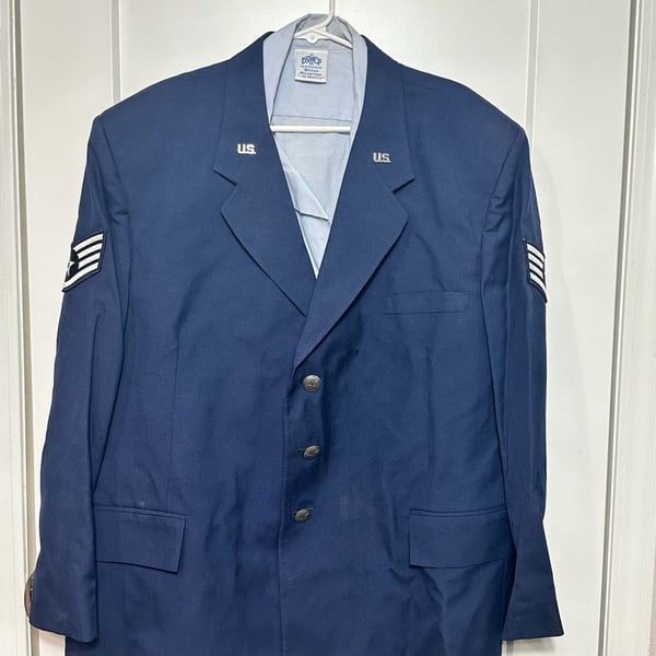 USAF US Air Force Men's Service Dress Uniform Set Jacket 50R Pants 44R Staff Sgt
