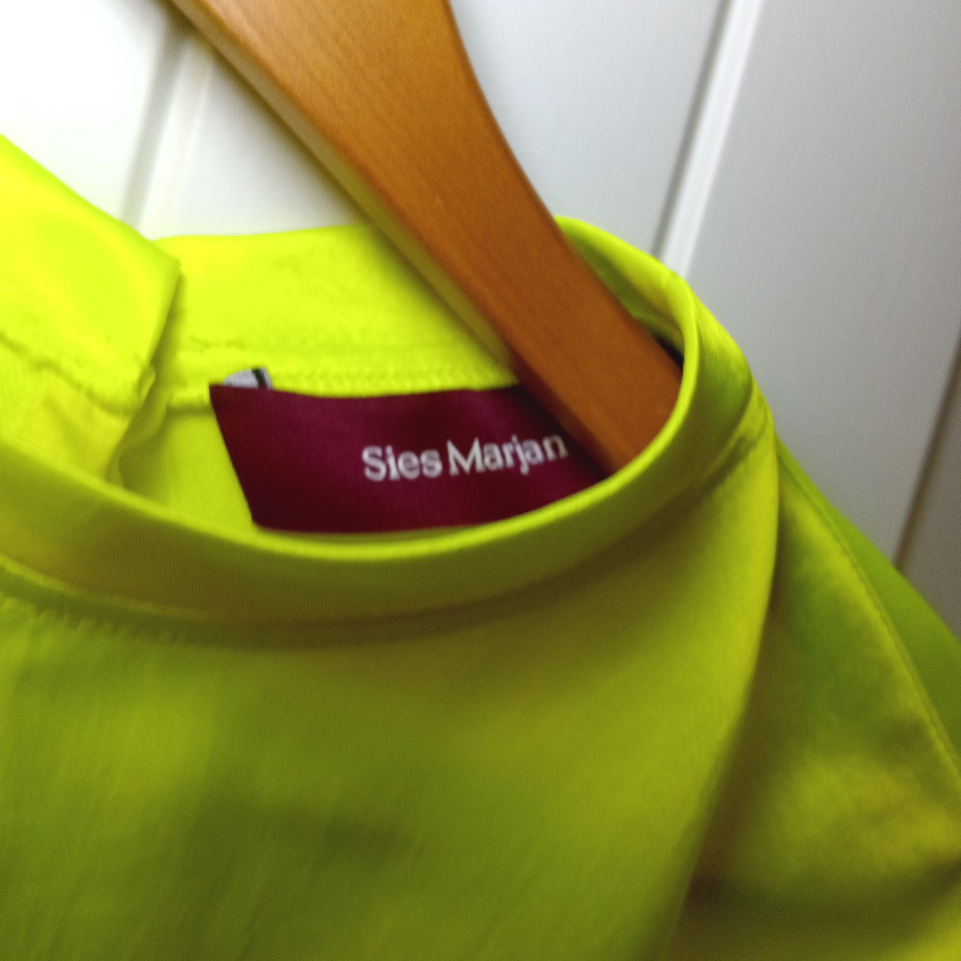 Sies Marjan S/S 2017 Neon Yellow Satin Nik Wrap Top 3
