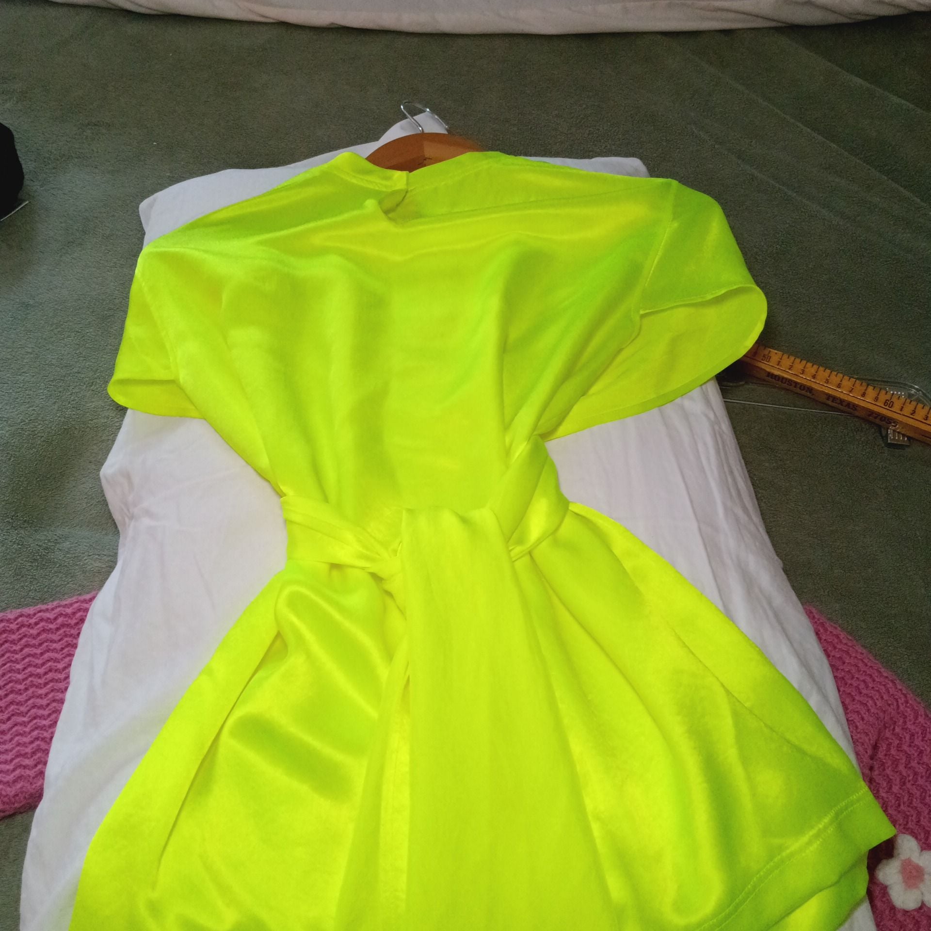 Sies Marjan S/S 2017 Neon Yellow Satin Nik Wrap Top 6