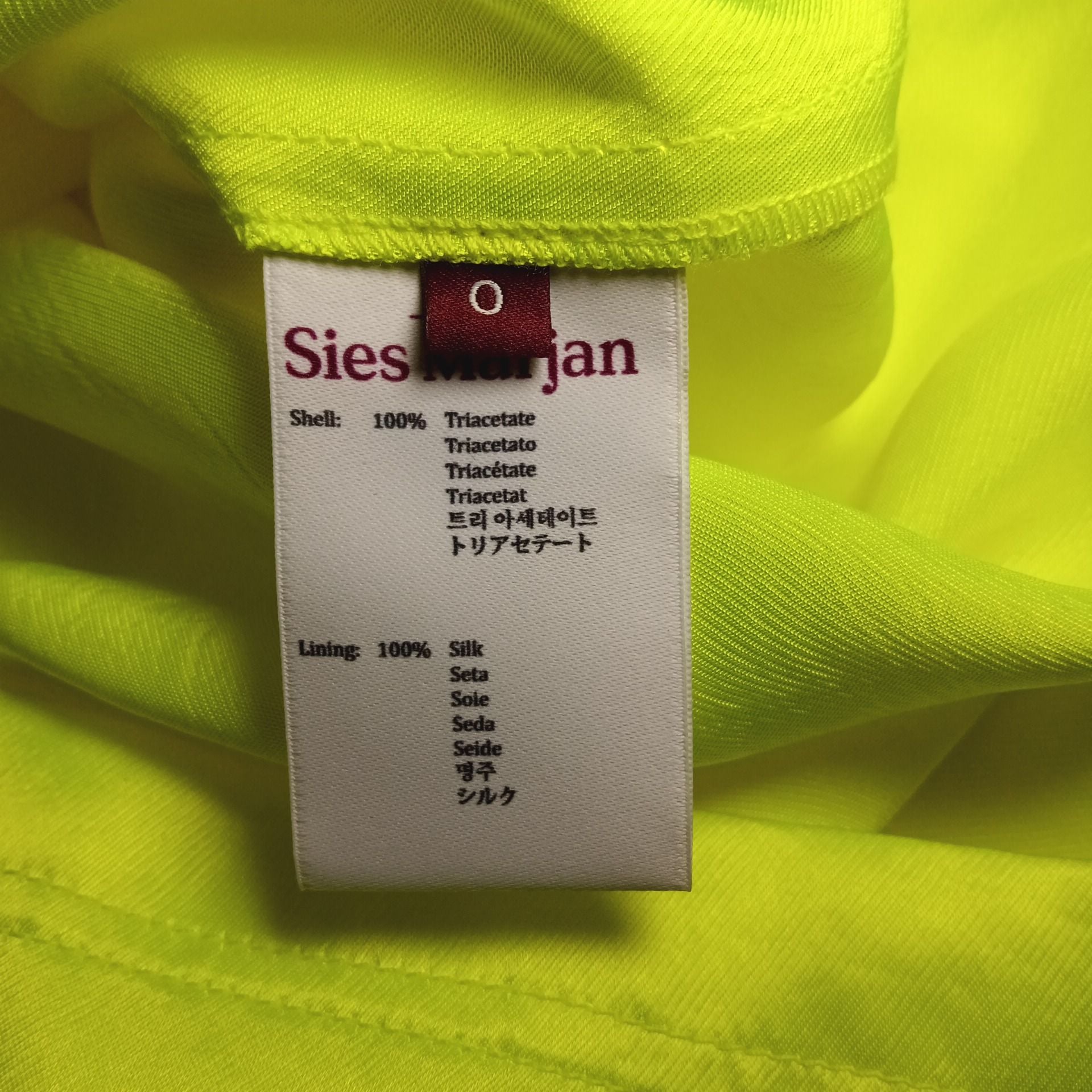 Sies Marjan S/S 2017 Neon Yellow Satin Nik Wrap Top 8