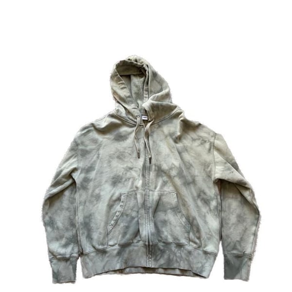 Old Navy Vintage Specially Dyed Zip-Front Hoodie in Sage Green