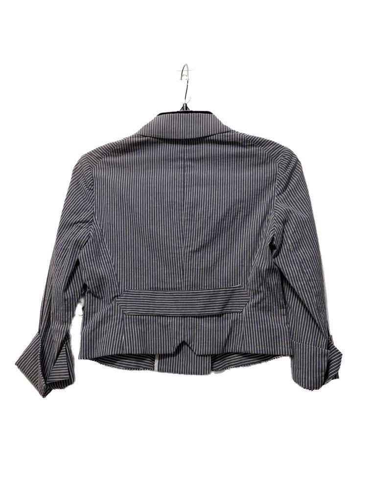 Theory Spencer Ashland Striped Double-Breasted Cropped Blazer 5