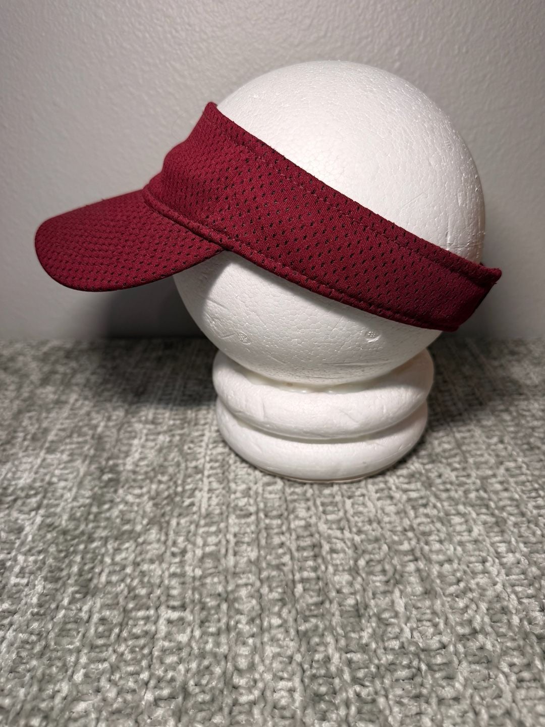 Augusta Sportswear Youth Maroon Mesh Adjustable Sports Sun Visor 3