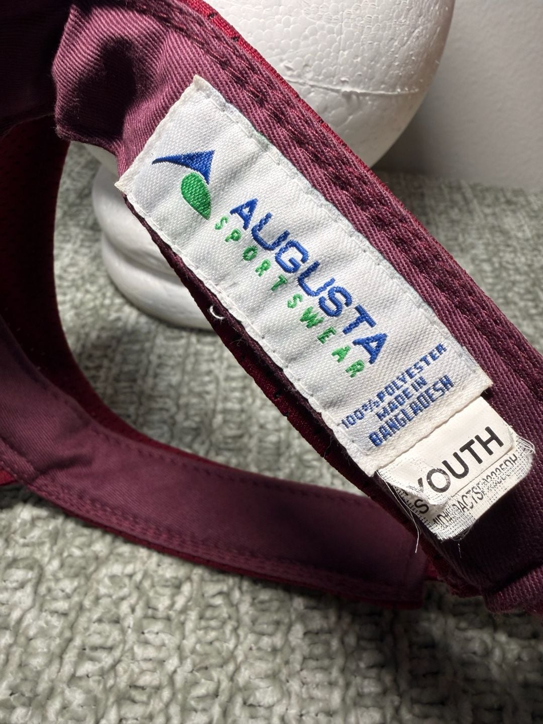 Augusta Sportswear Youth Maroon Mesh Adjustable Sports Sun Visor 5