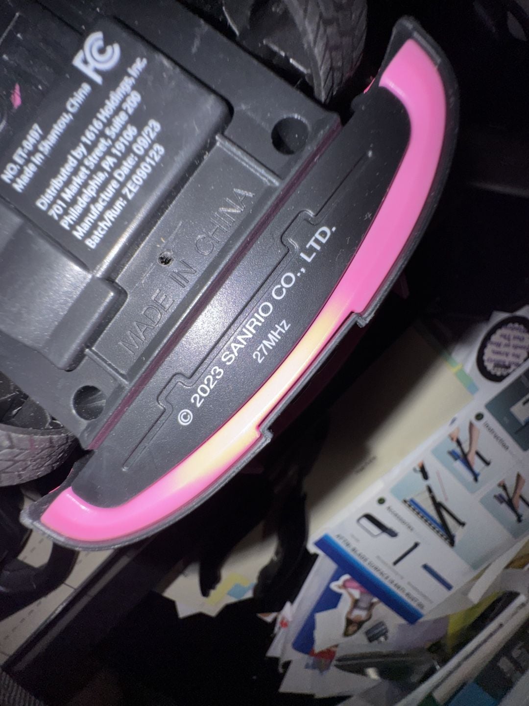 Sanrio Hello Kitty Remote Control Racing Car Black & Pink 4