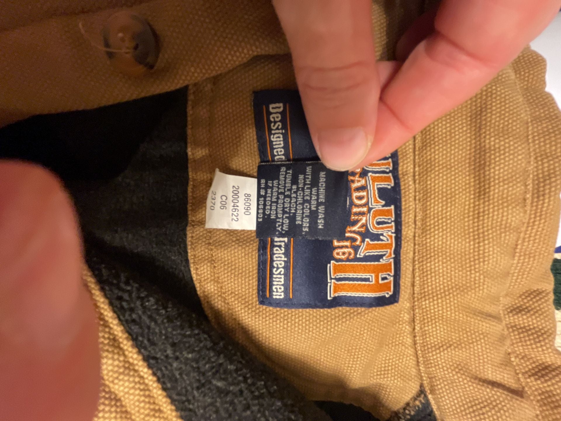 Duluth Trading Co Fire Hose Fleece-Lined Canvas Barn Jacket
Work wear
XL long 8