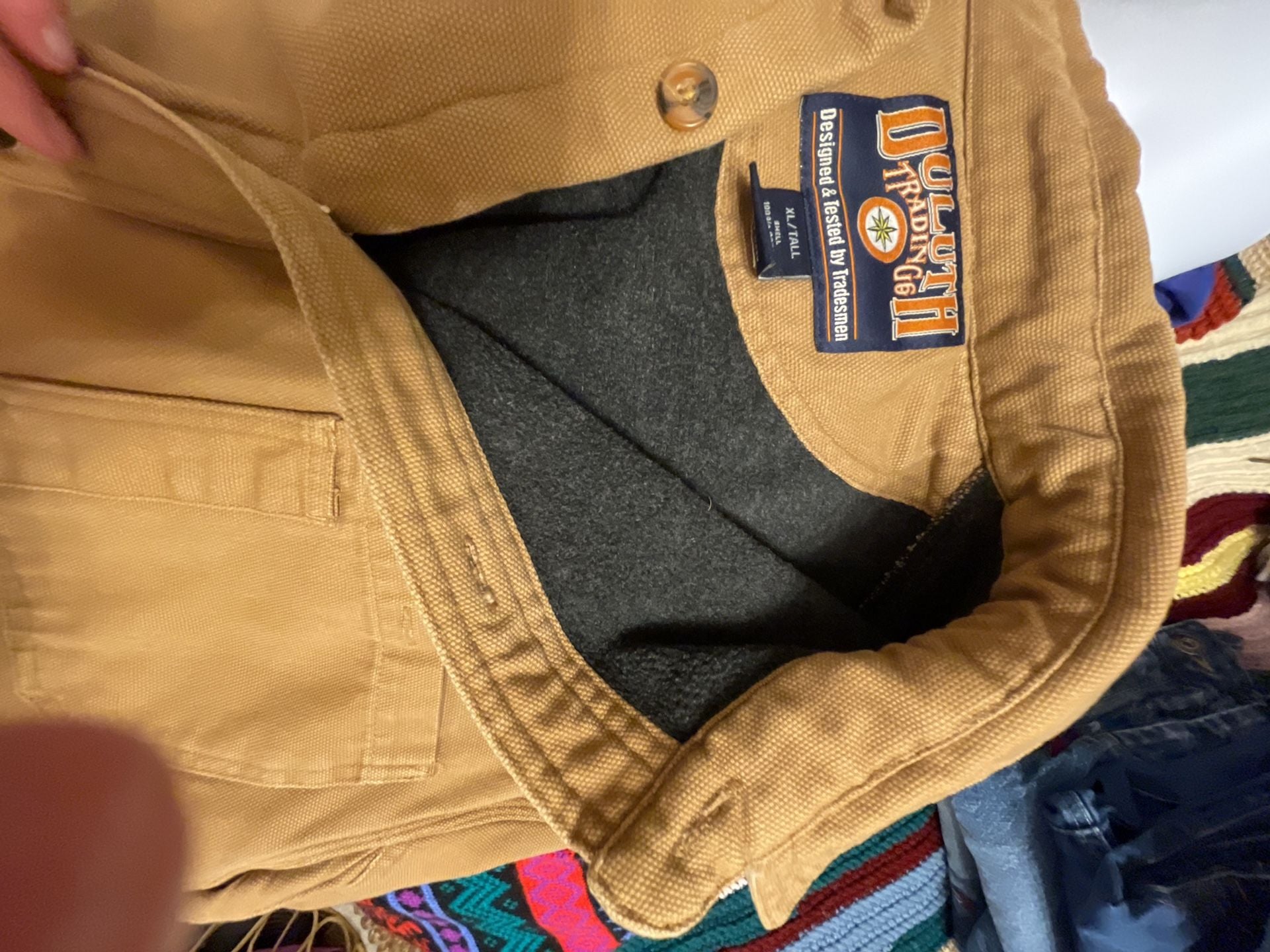 Duluth Trading Co Fire Hose Fleece-Lined Canvas Barn Jacket
Work wear
XL long 9