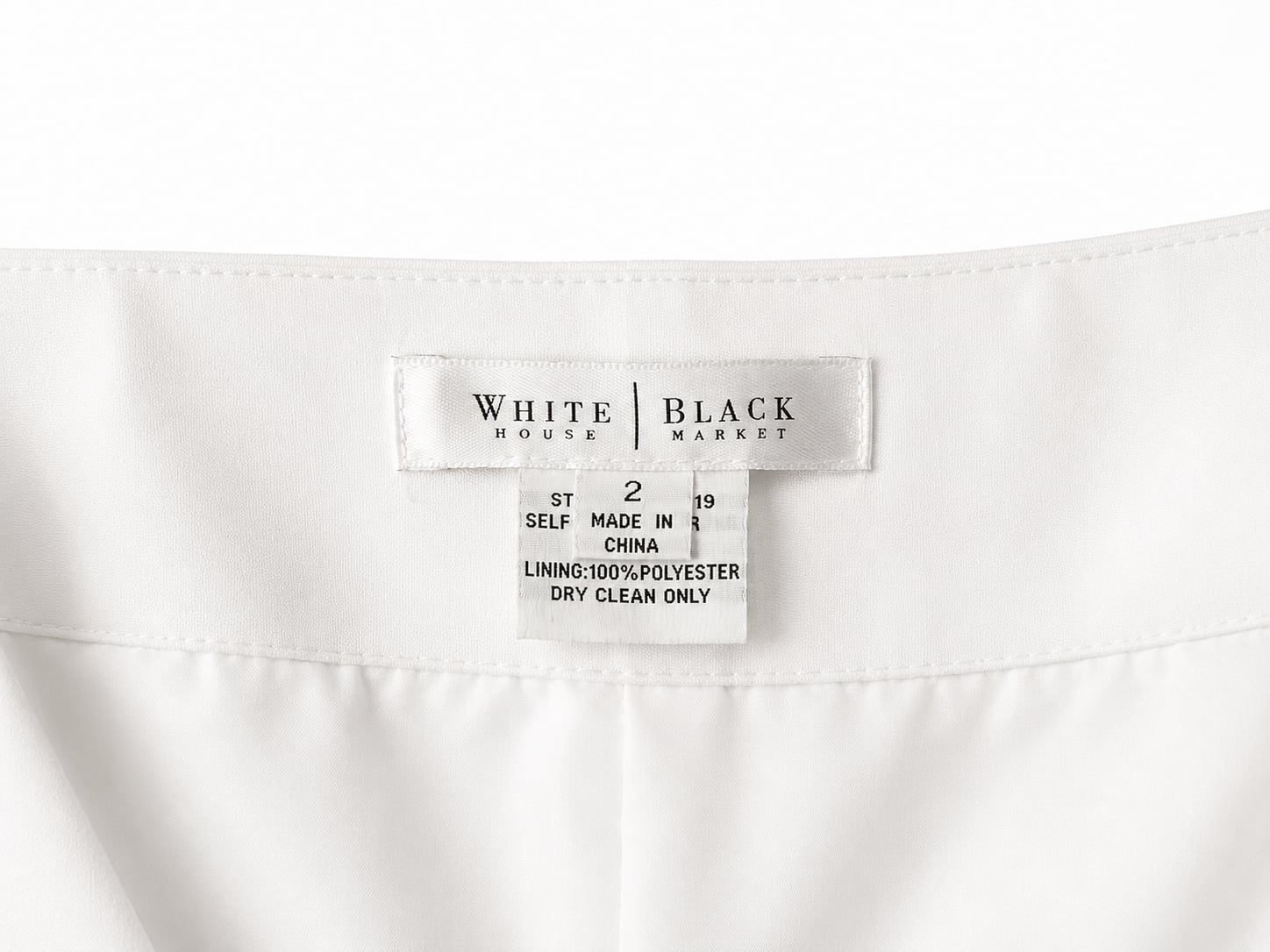 White House Black Market Ecru Flat Front Tailored Wide Leg Trouser 5