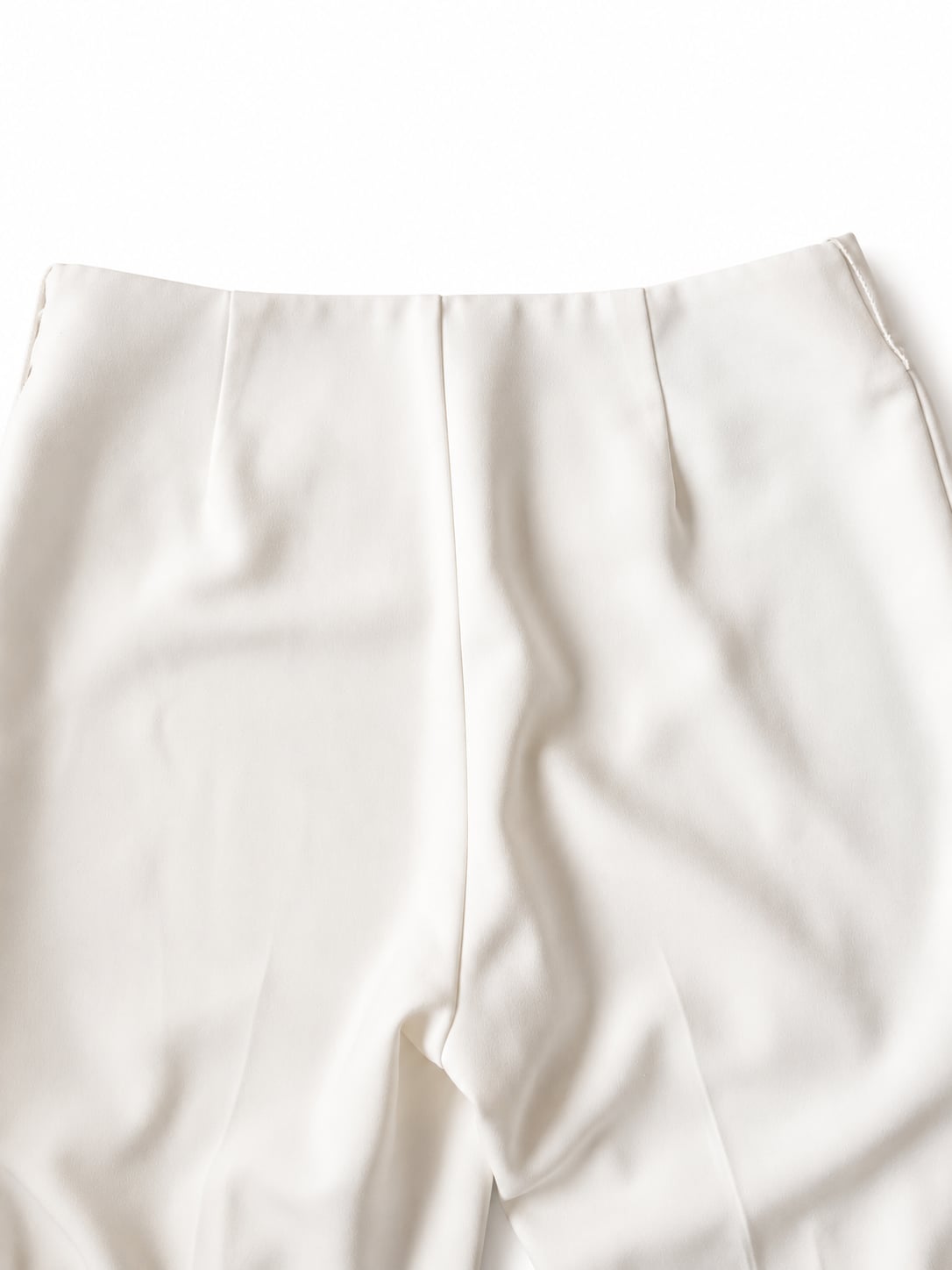 White House Black Market Ecru Flat Front Tailored Wide Leg Trouser 6
