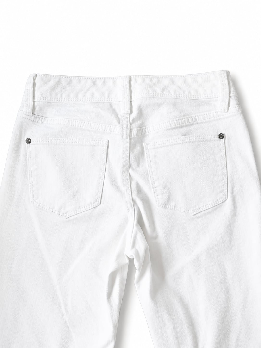 The Limited Denim 917 Skinny Leg White Jeans with Ankle Zippers 7