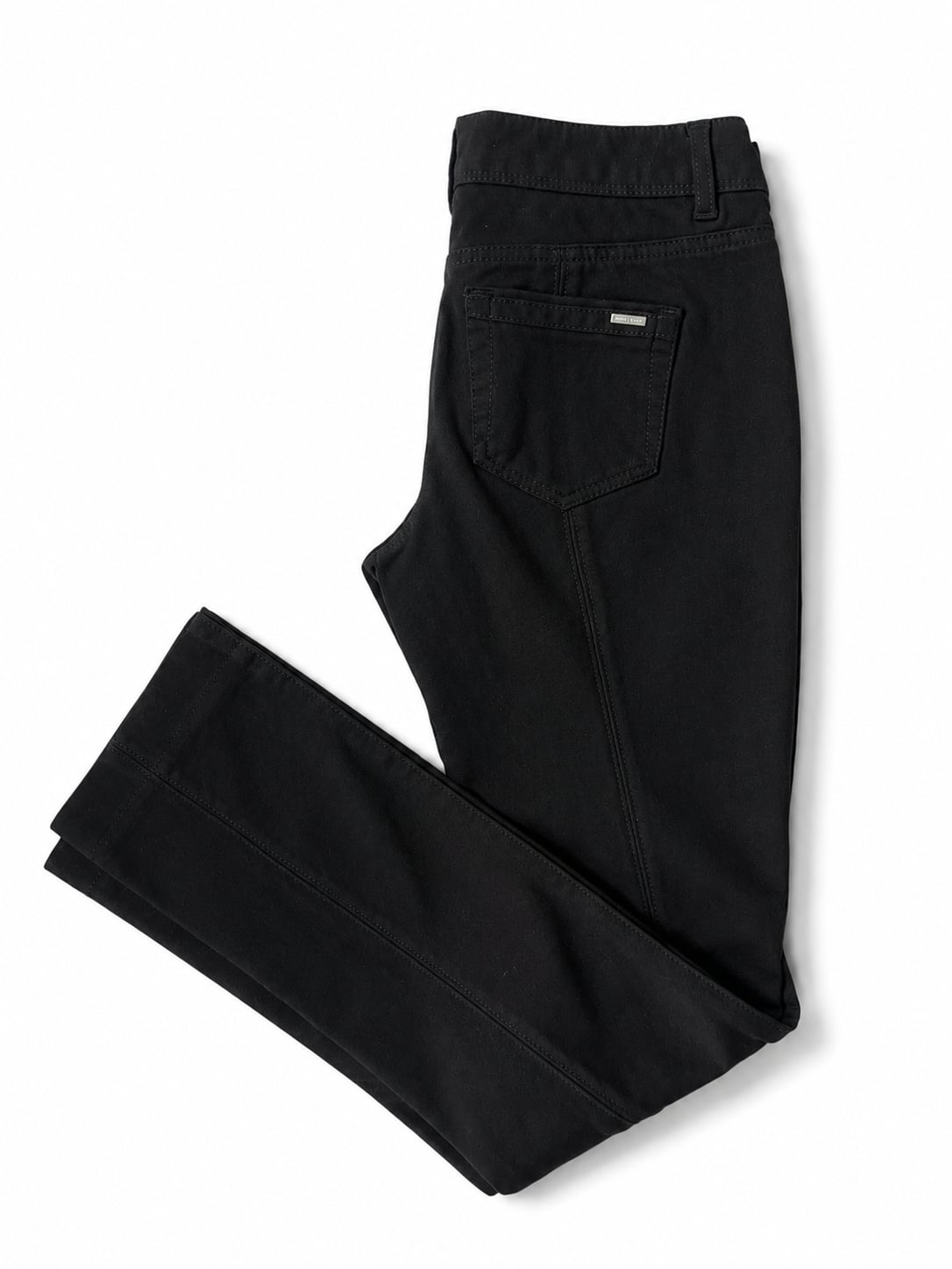 White House Black Market Slim Leg Black Mid-Rise Pants 2