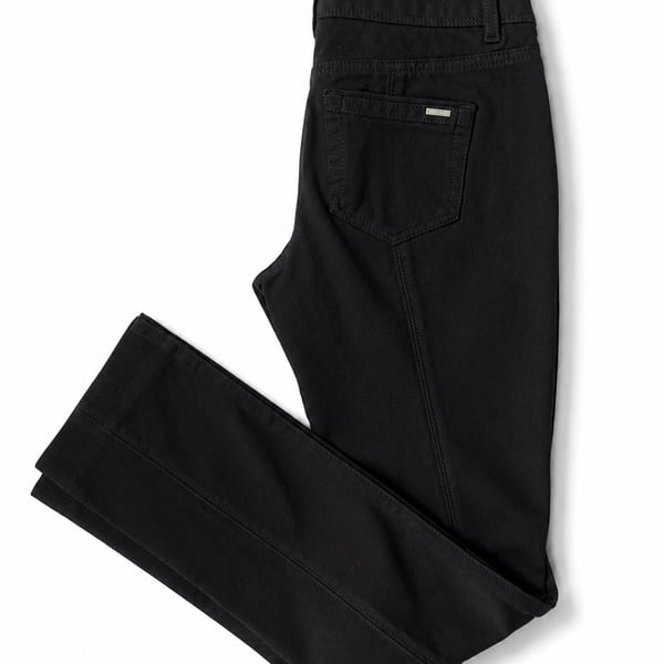 White House Black Market Slim Leg Black Mid-Rise Pants