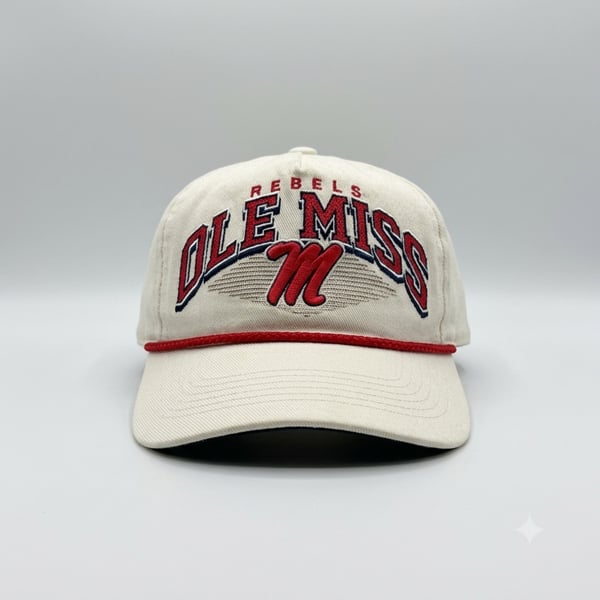 Ole Miss Rebels '47 Brand Natural Pomona Two-Tone Rope Hitch Adjustable Hat