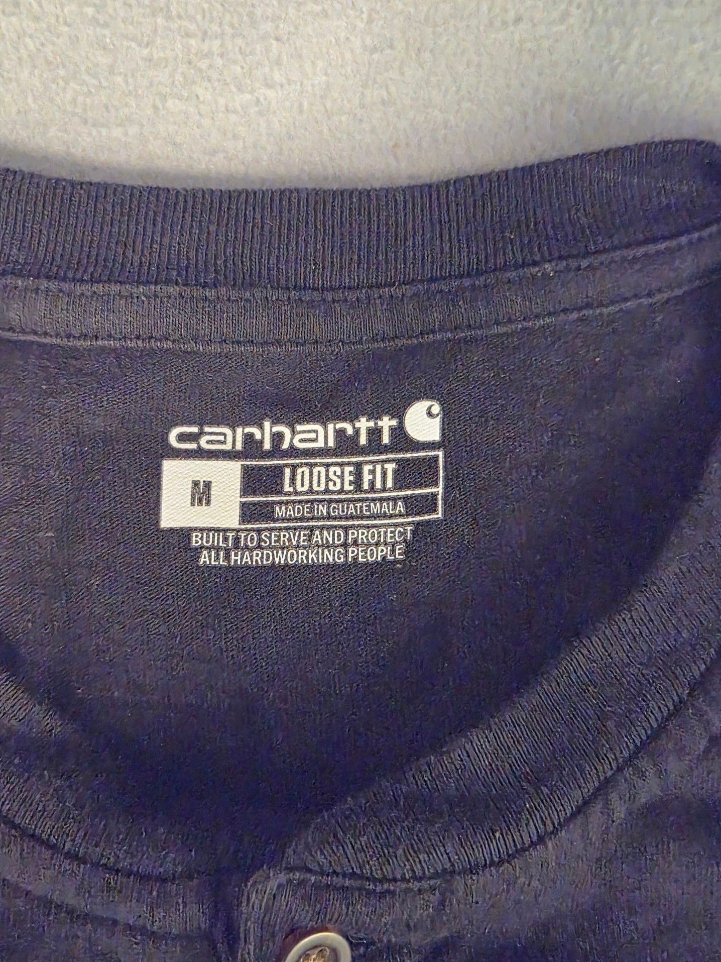 Carhartt Men's Loose Fit Heavyweight Long-Sleeve Henley Pocket T-Shirt 7