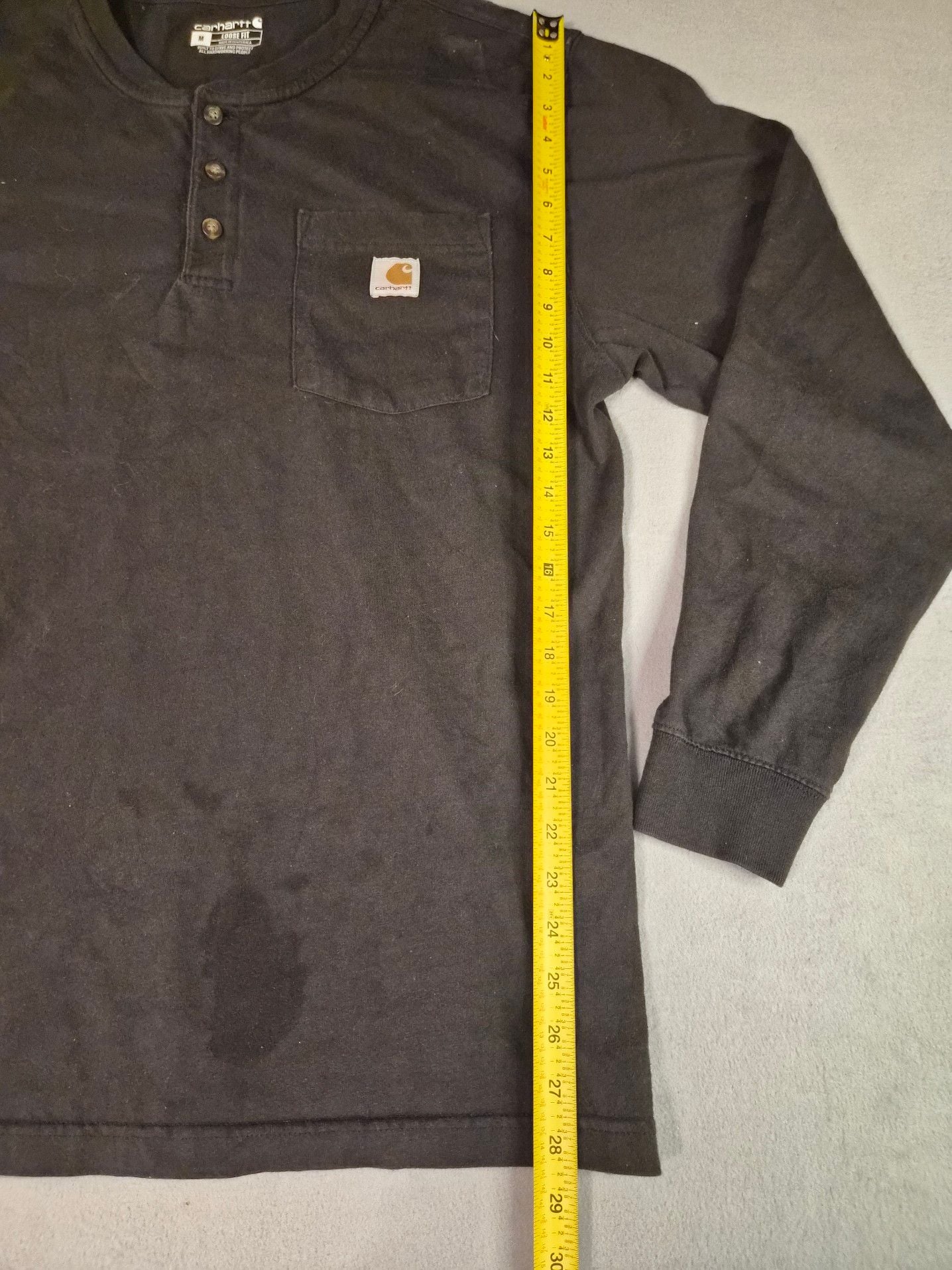 Carhartt Men's Loose Fit Heavyweight Long-Sleeve Henley Pocket T-Shirt 9
