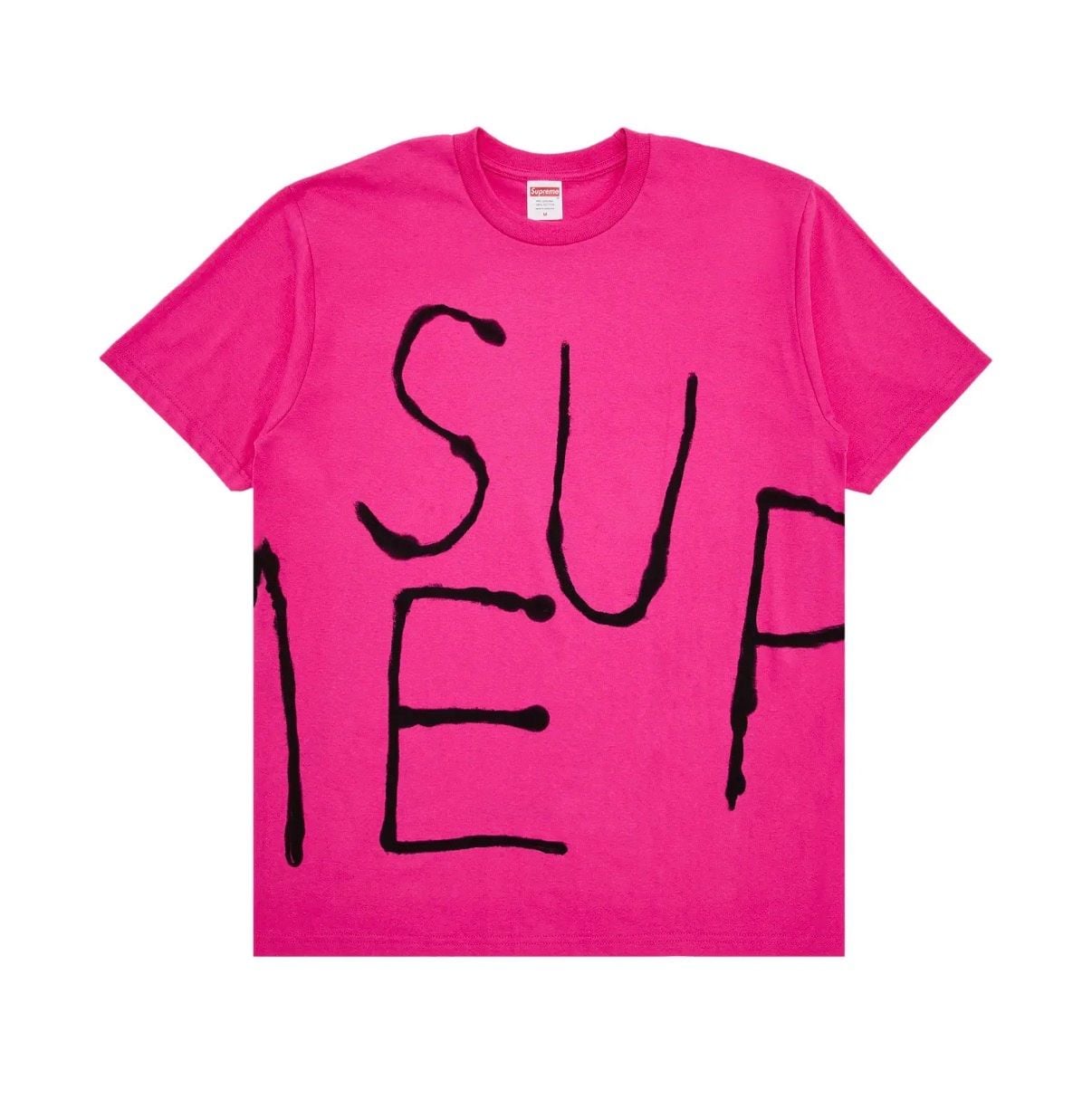 Supreme Painted Tee Fuchsia 2