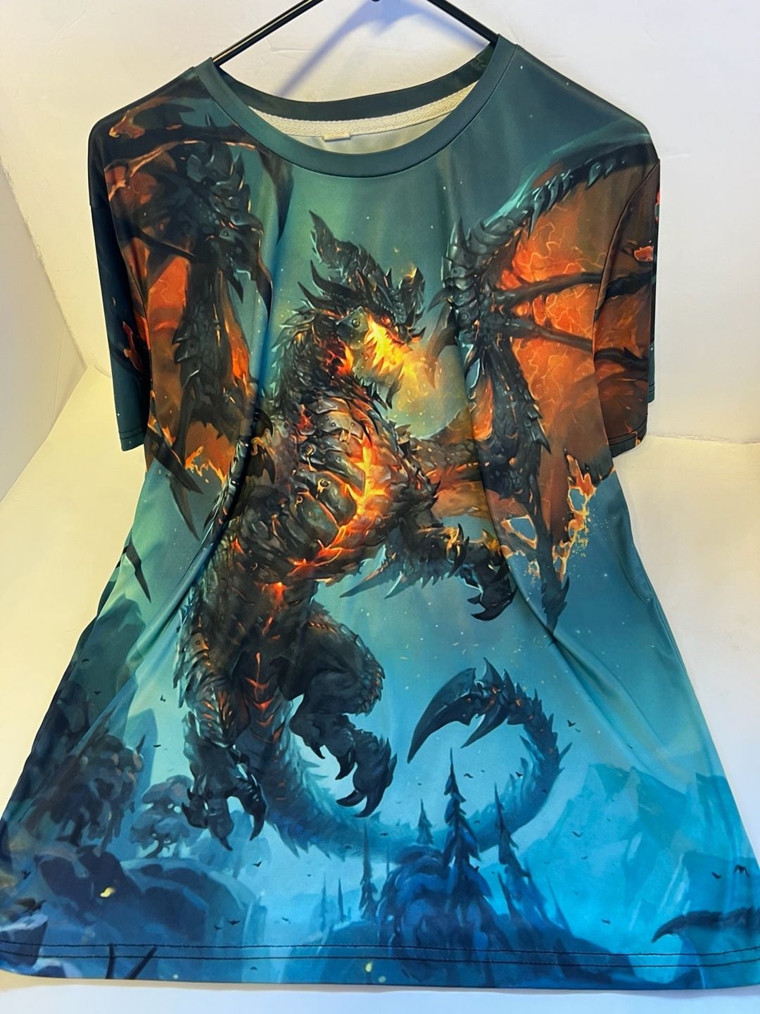World of Warcraft Deathwing Dragon 3D Print T-Shirt 3