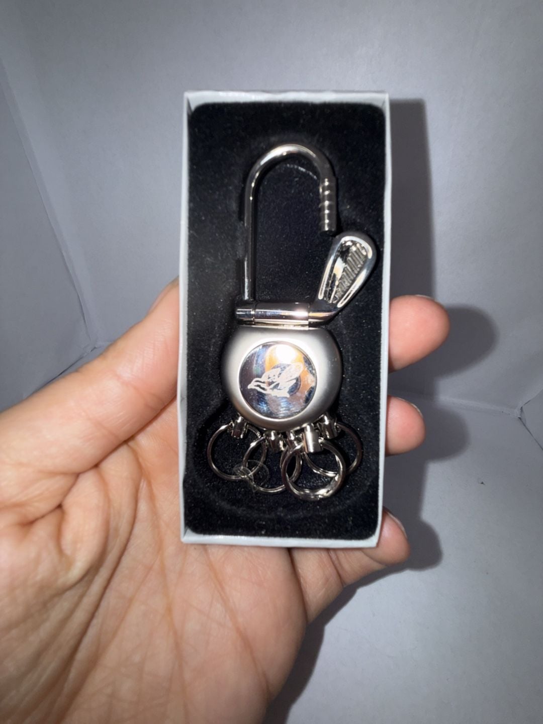 Barlow Norwood Golf Club and Ball Multi-Ring Detachable Keychain with Box 3