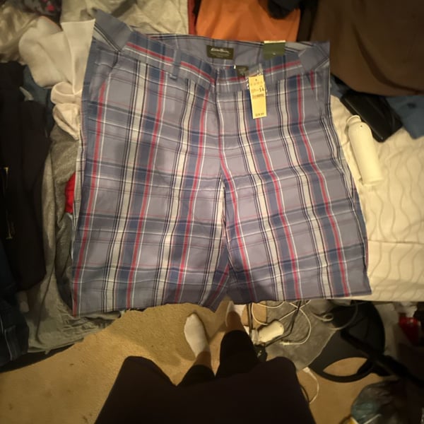 Eddie Bauer Women's Plaid Bermuda Chino Shorts