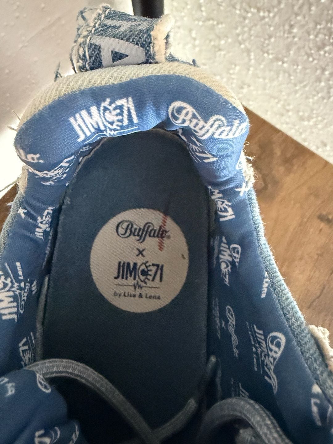 Buffalo London x J1MO71 by Lisa & Lena Paired Distressed Denim Platform Sneaker 8