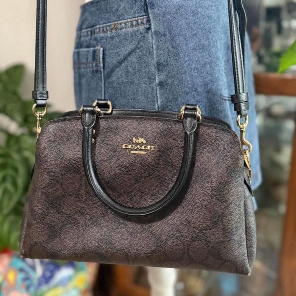 Coach Lillie Carryall in Signature Canvas with Matching Wallet Set