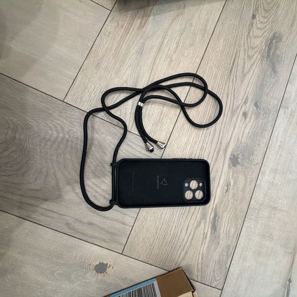 Blaspins Matte Black Crossbody Lanyard iPhone Case