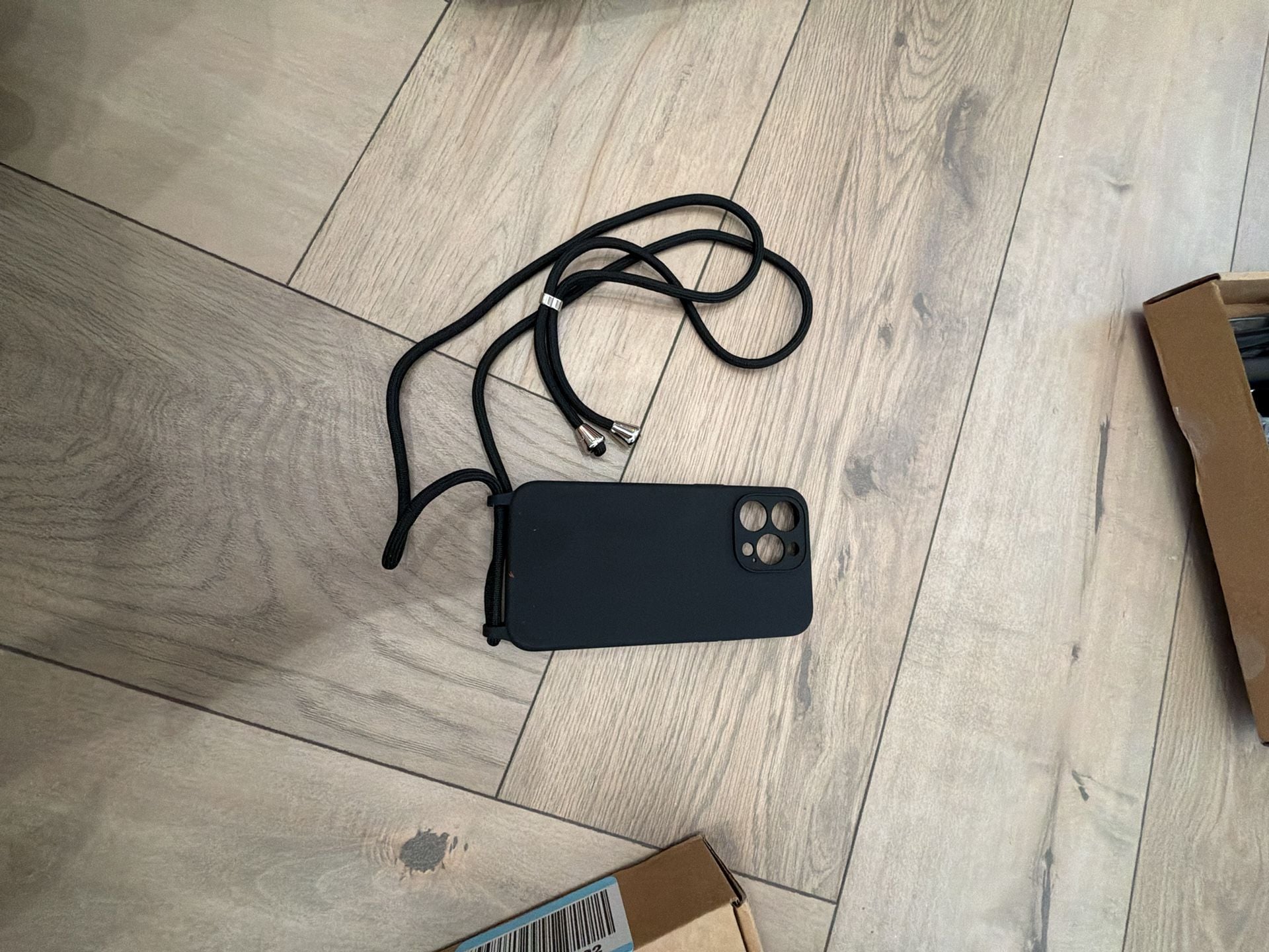 Blaspins Matte Black Crossbody Lanyard iPhone Case 2