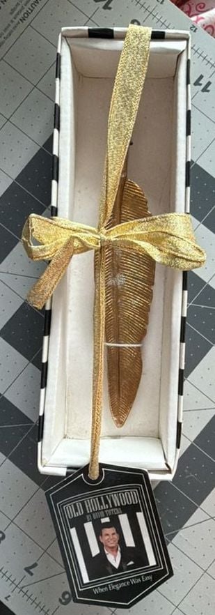 Thirstystone Old Hollywood by David Tutera Gold Brass Feather Bottle Opener 1