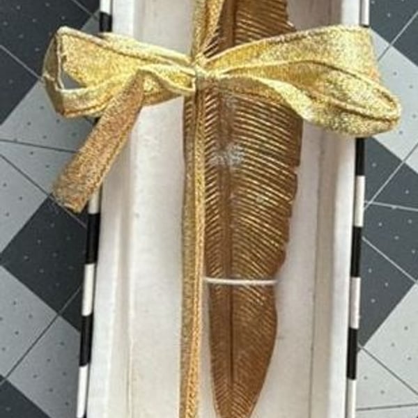 Thirstystone Old Hollywood by David Tutera Gold Brass Feather Bottle Opener
