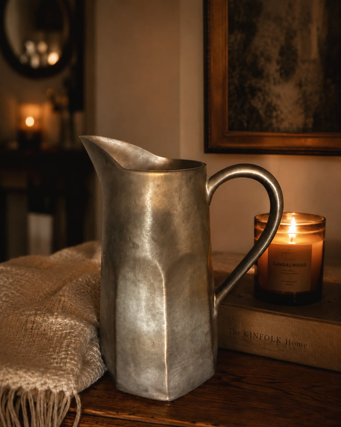 Leanne Ford for Crate & Barrel Terracotta Pitcher with Metallic Finish 1