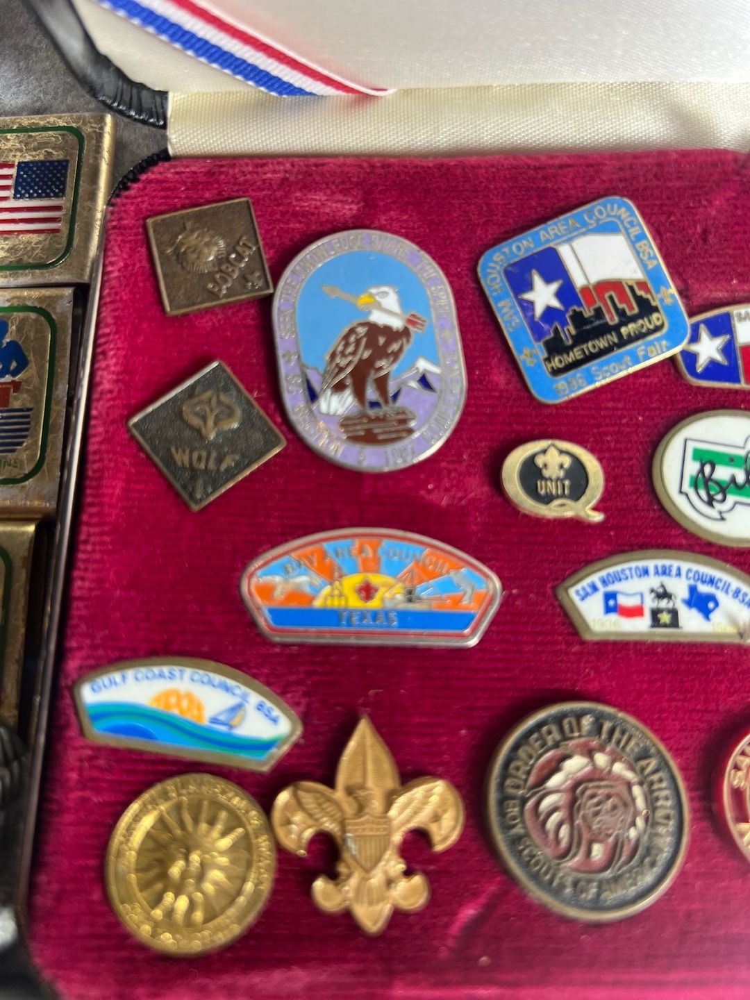 Vintage Boy Scouts of America BSA Collection: Order of the Arrow Bolo Tie, Pins, Belt Buckle, and Merit Badges 5