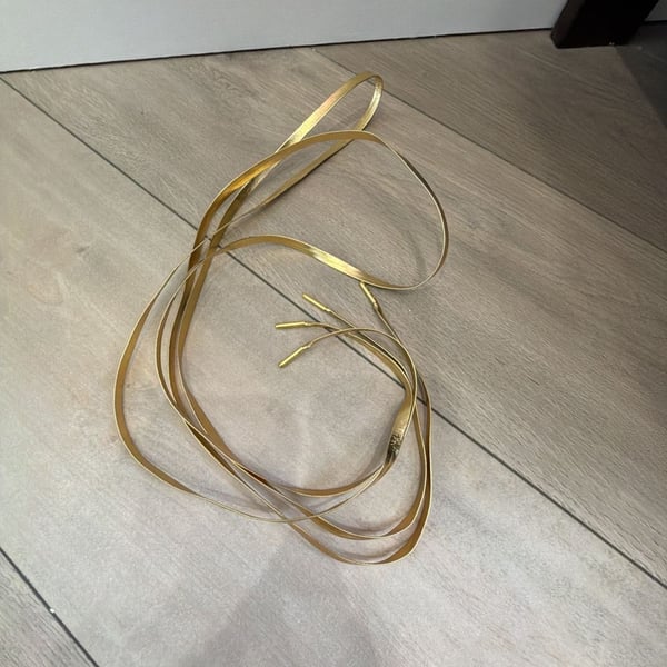 Metallic Gold Flat Laces for Sneakers or Dress Shoes