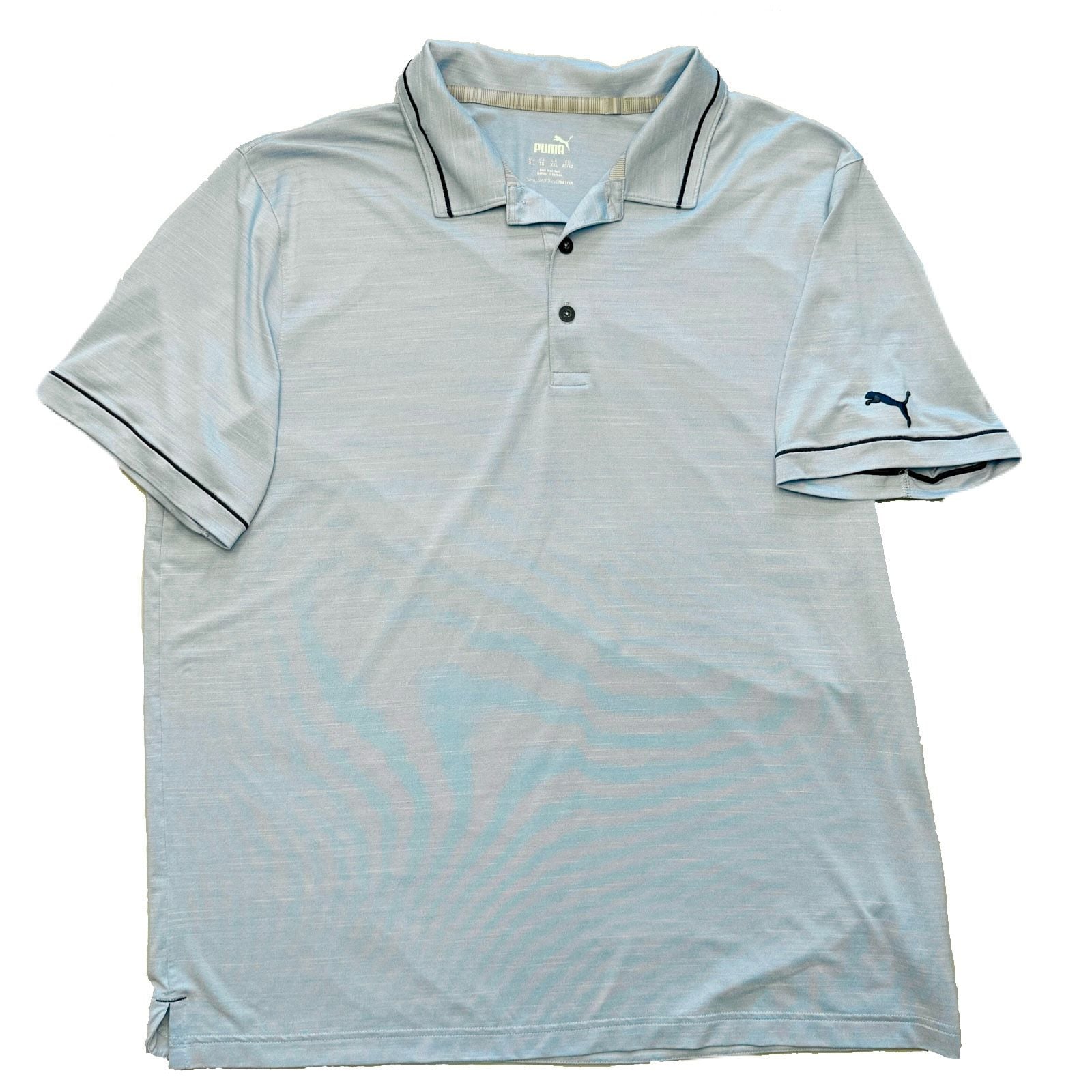 Puma Mens Cloudspun Monarch Golf Polo Shirt Blue Heather Short Sleeve XL 599117 4