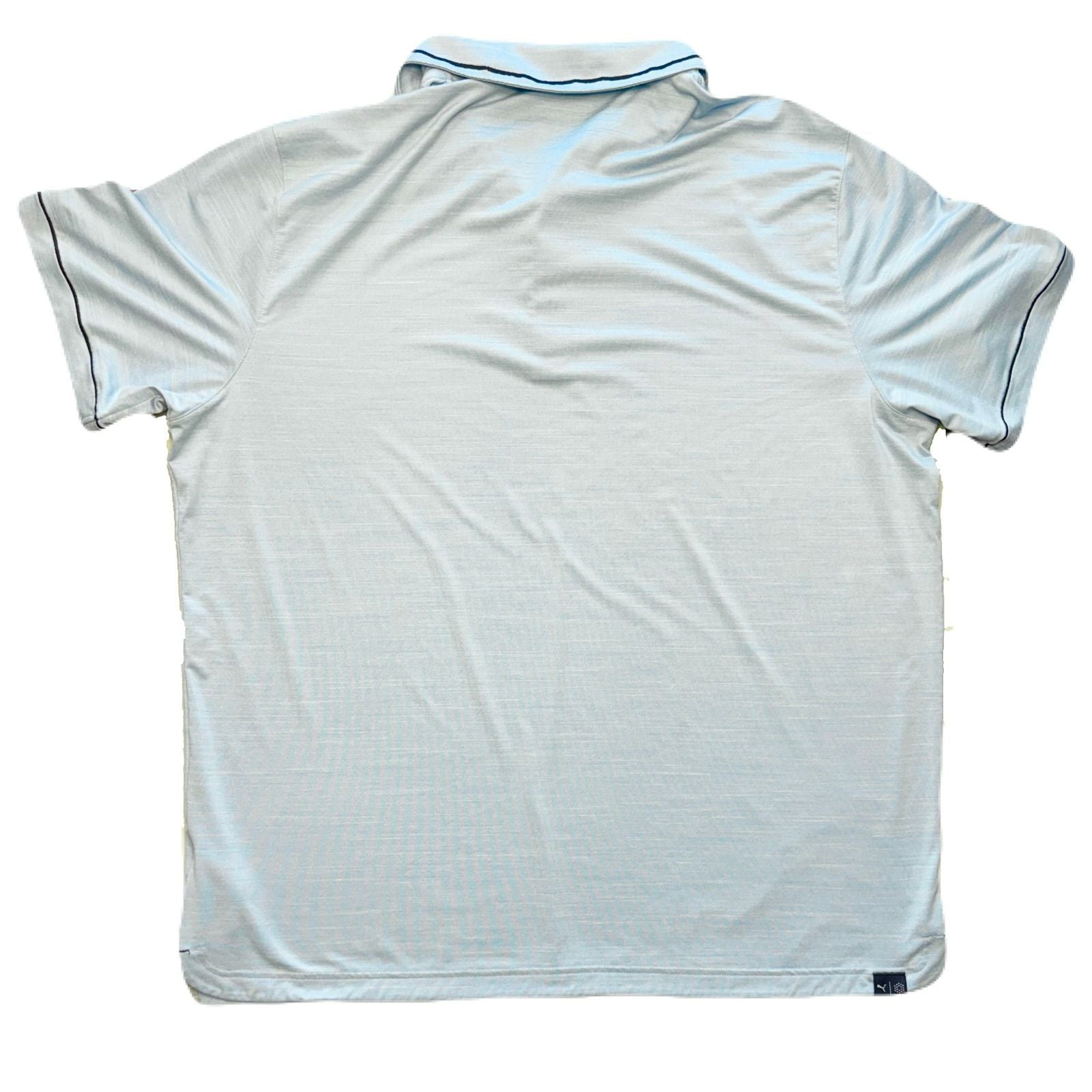 Puma Mens Cloudspun Monarch Golf Polo Shirt Blue Heather Short Sleeve XL 599117 5
