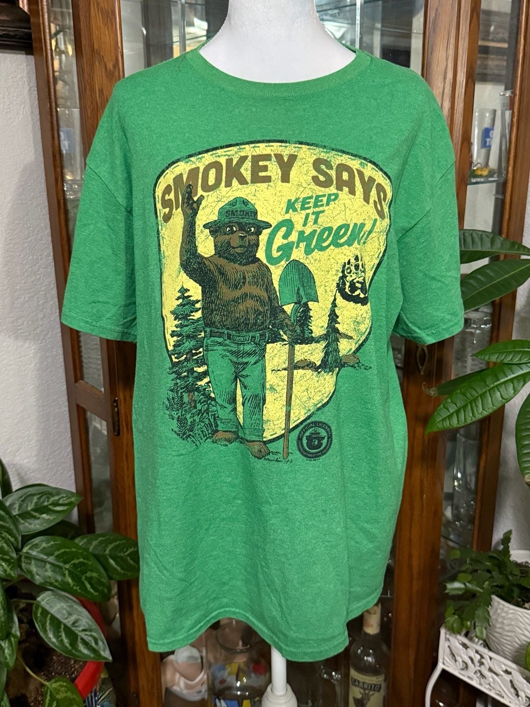 Vintage Smokey the Bear 'Smokey Says Keep It Green' Graphic T-Shirt 2