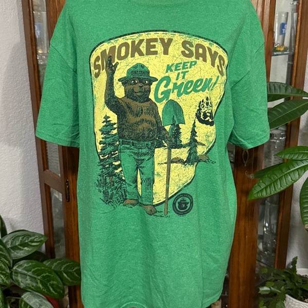 Vintage Smokey the Bear 'Smokey Says Keep It Green' Graphic T-Shirt