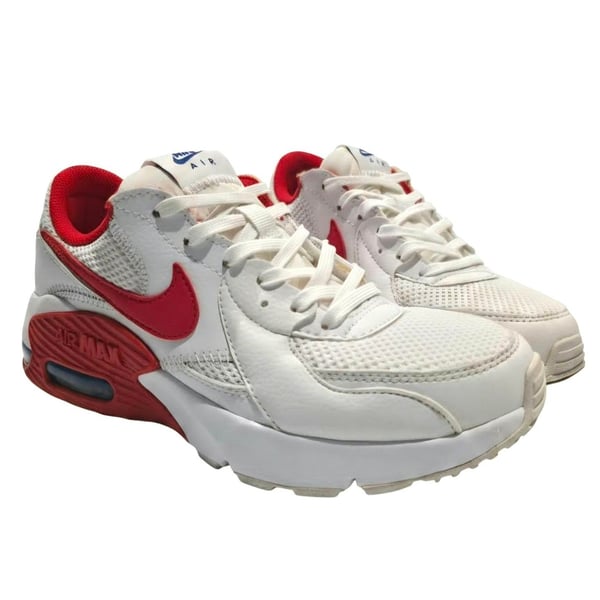 Nike Air Max Excee White University Red Sneaker Size 6