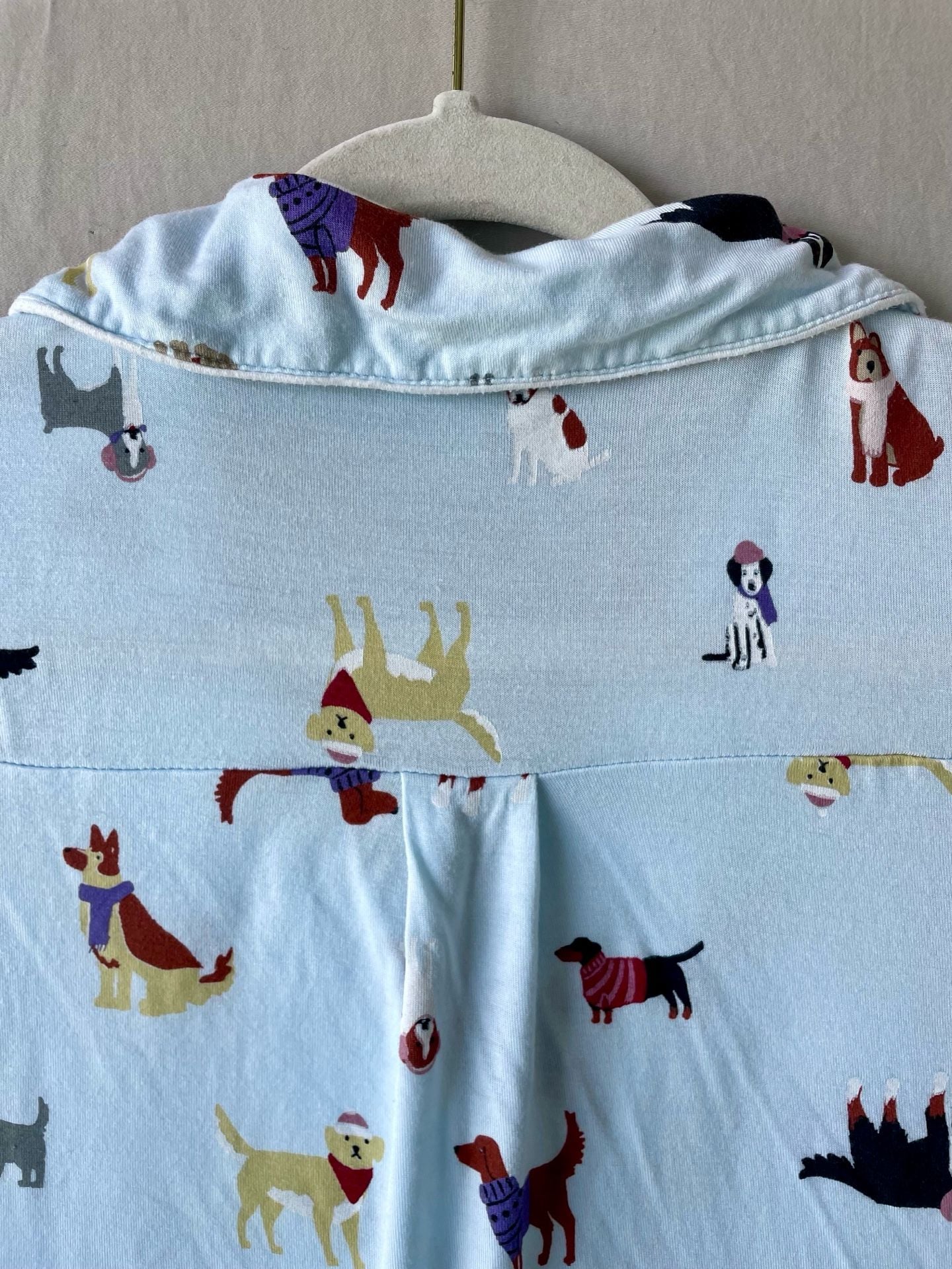 dip Eco-Friendly 3-Piece Sleepwear Christmas Dogs Pajama Set with Scrunchie 11