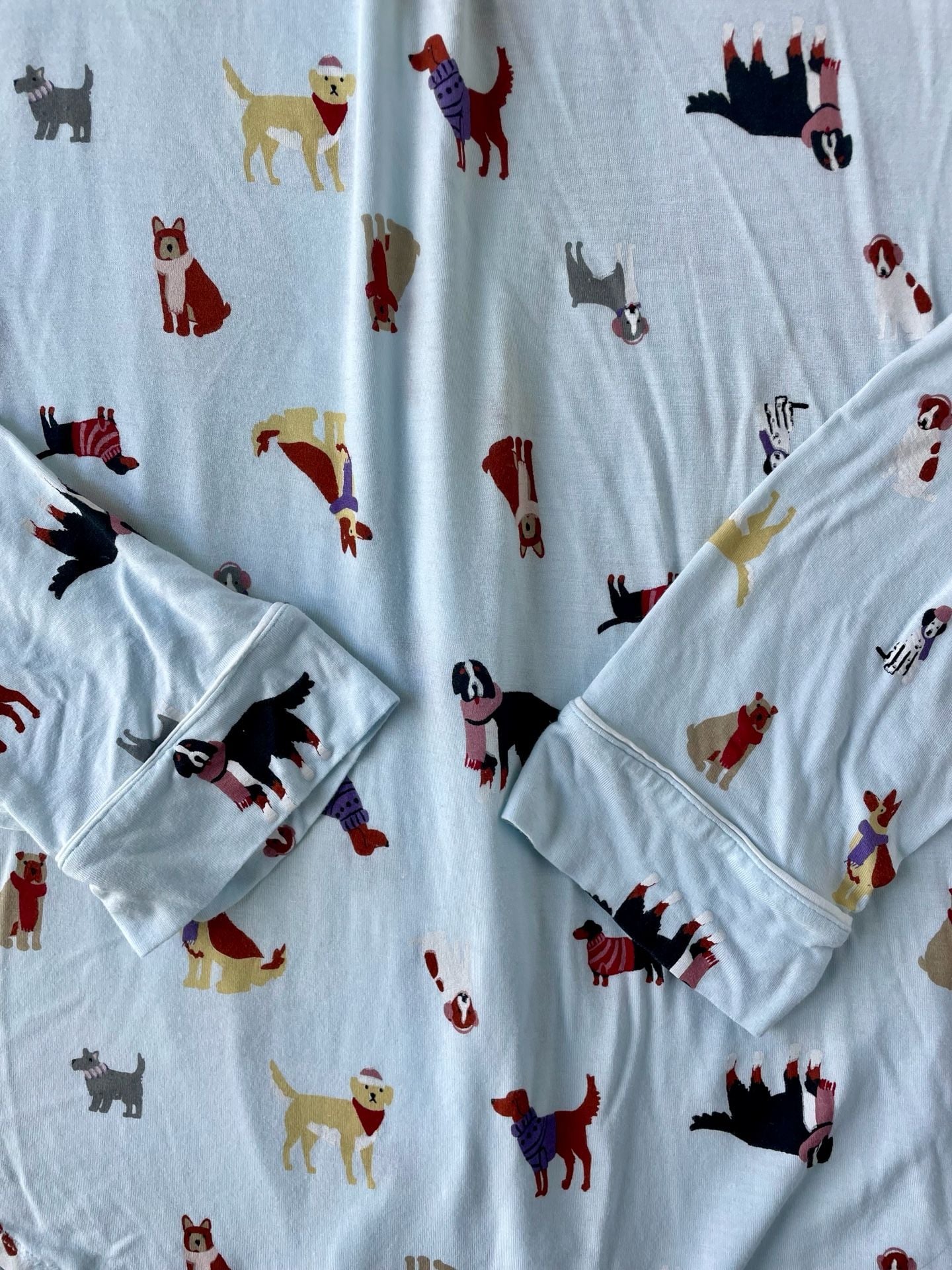 dip Eco-Friendly 3-Piece Sleepwear Christmas Dogs Pajama Set with Scrunchie 12