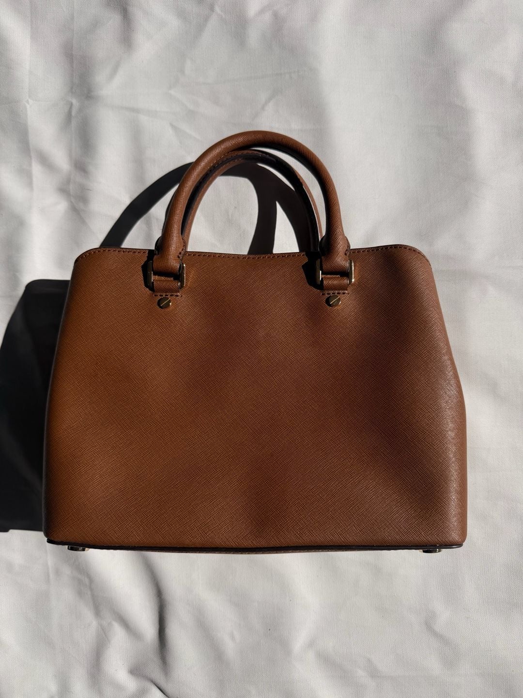 Michael Kors Savannah Medium Saffiano Leather Satchel Handbag 3