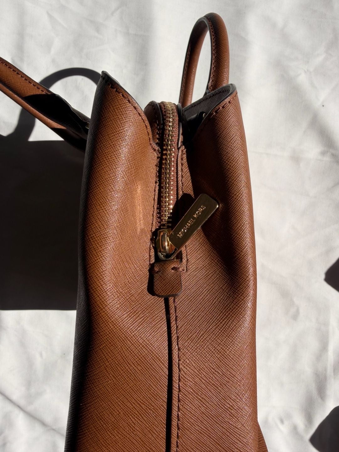 Michael Kors Savannah Medium Saffiano Leather Satchel Handbag 4