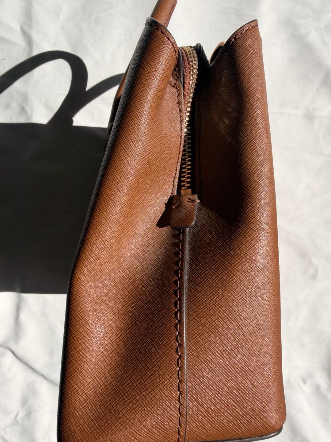 Michael Kors Savannah Medium Saffiano Leather Satchel Handbag 5