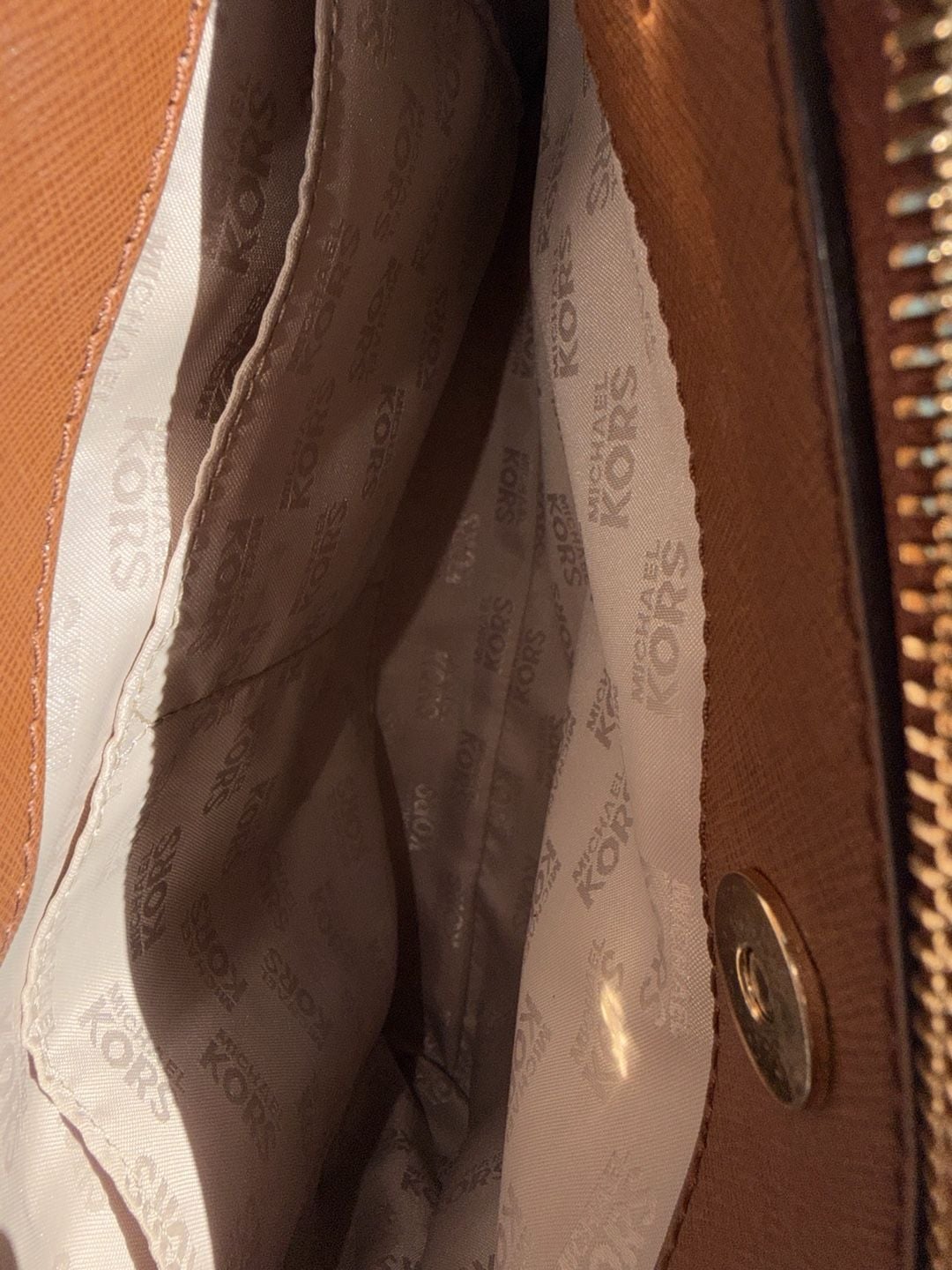 Michael Kors Savannah Medium Saffiano Leather Satchel Handbag 7