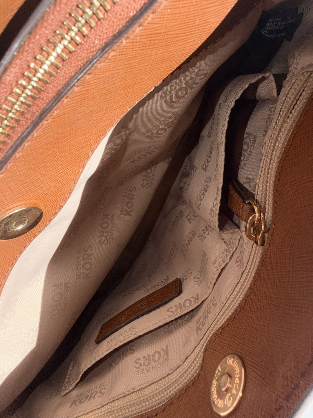 Michael Kors Savannah Medium Saffiano Leather Satchel Handbag 8