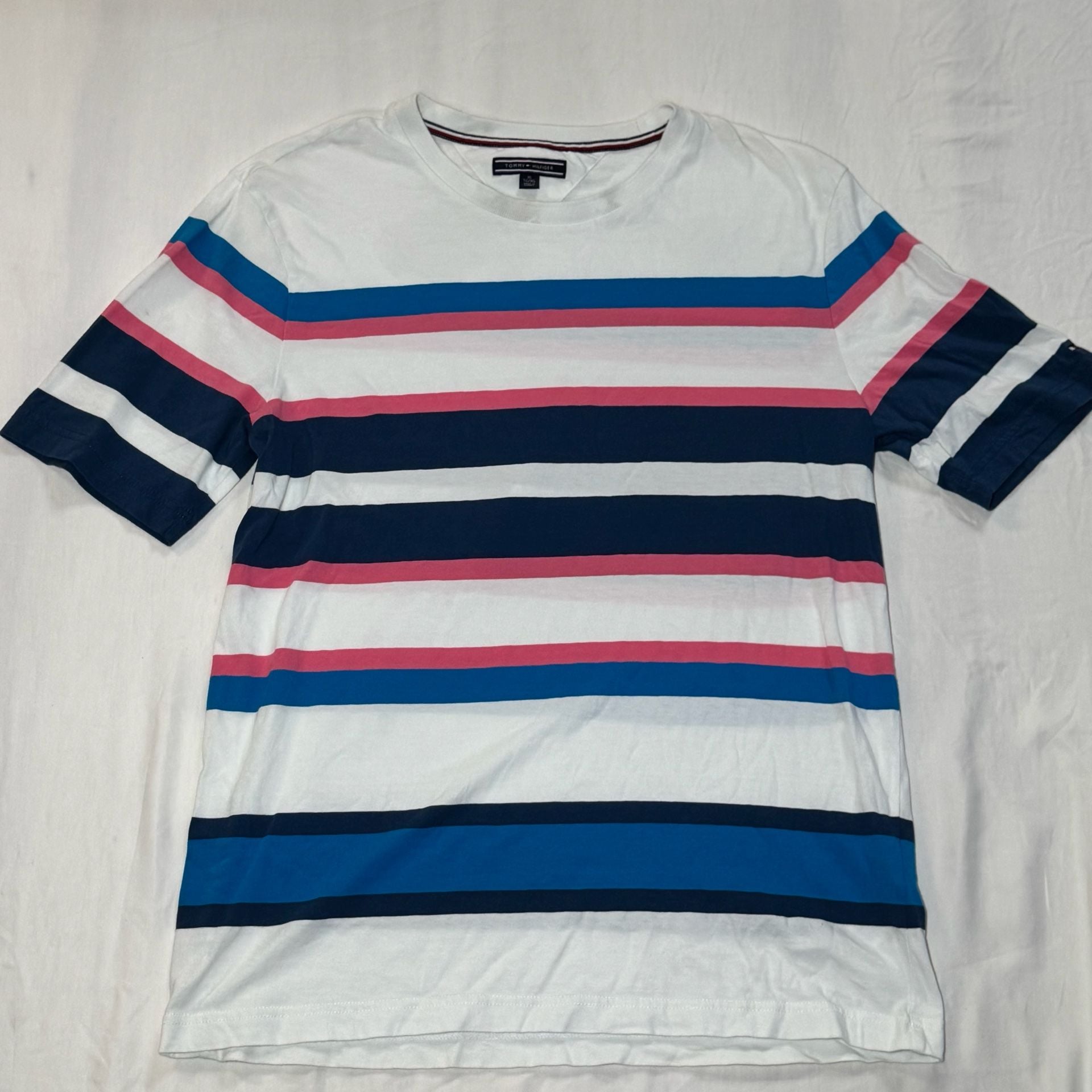 Tommy Hilfiger Multi-Color Horizontal Striped Crewneck T-Shirt 2