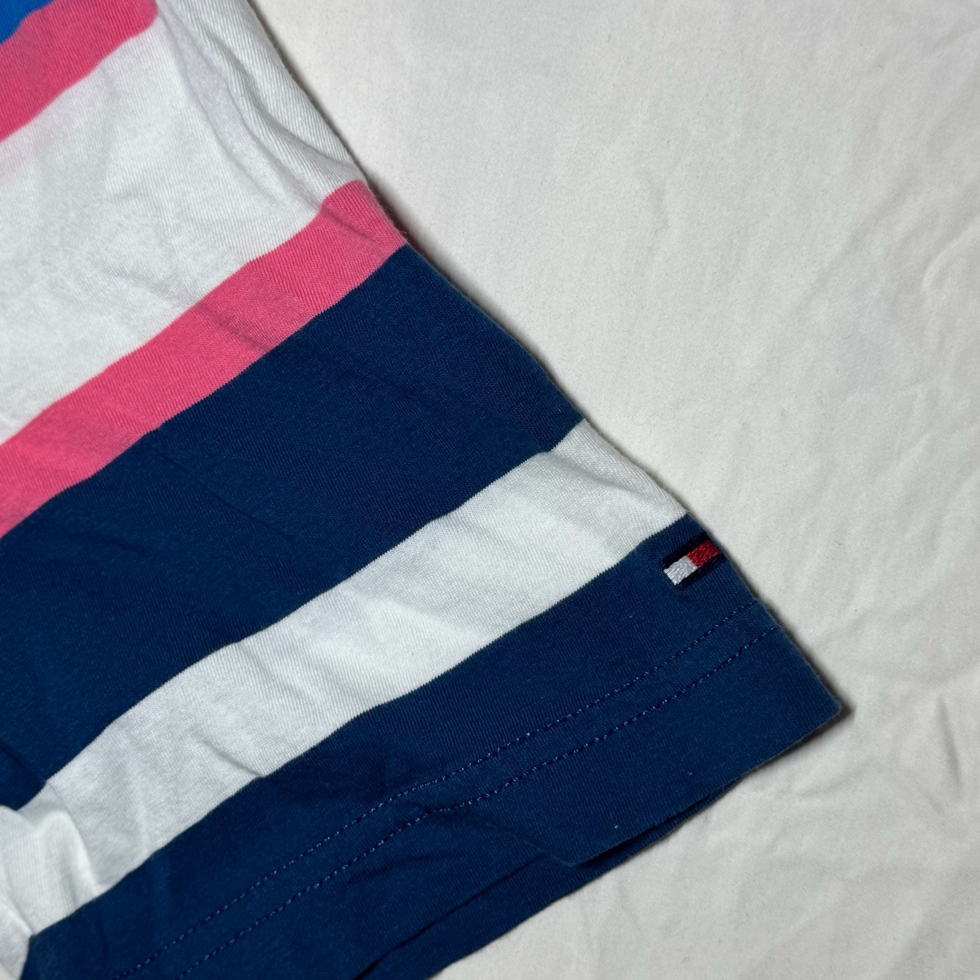Tommy Hilfiger Multi-Color Horizontal Striped Crewneck T-Shirt 5