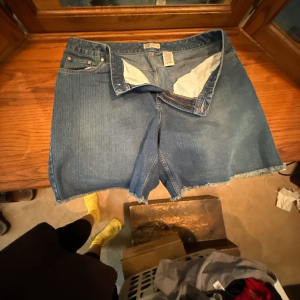 Faded Glory Womens Relaxed Fit High Rise Cut-Off Denim Shorts